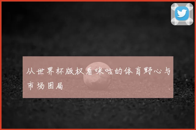 从世界杯版权看咪咕的体育野心与市场困局